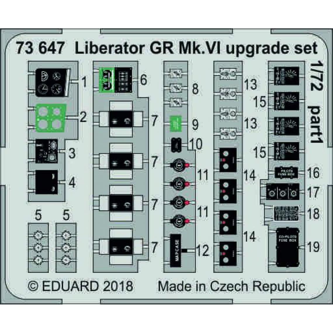 Eduard - Liberator GR Mk.VI upgrade set f.Eduard - 1:72e - Eduard Accessories - Accessoires et pièces