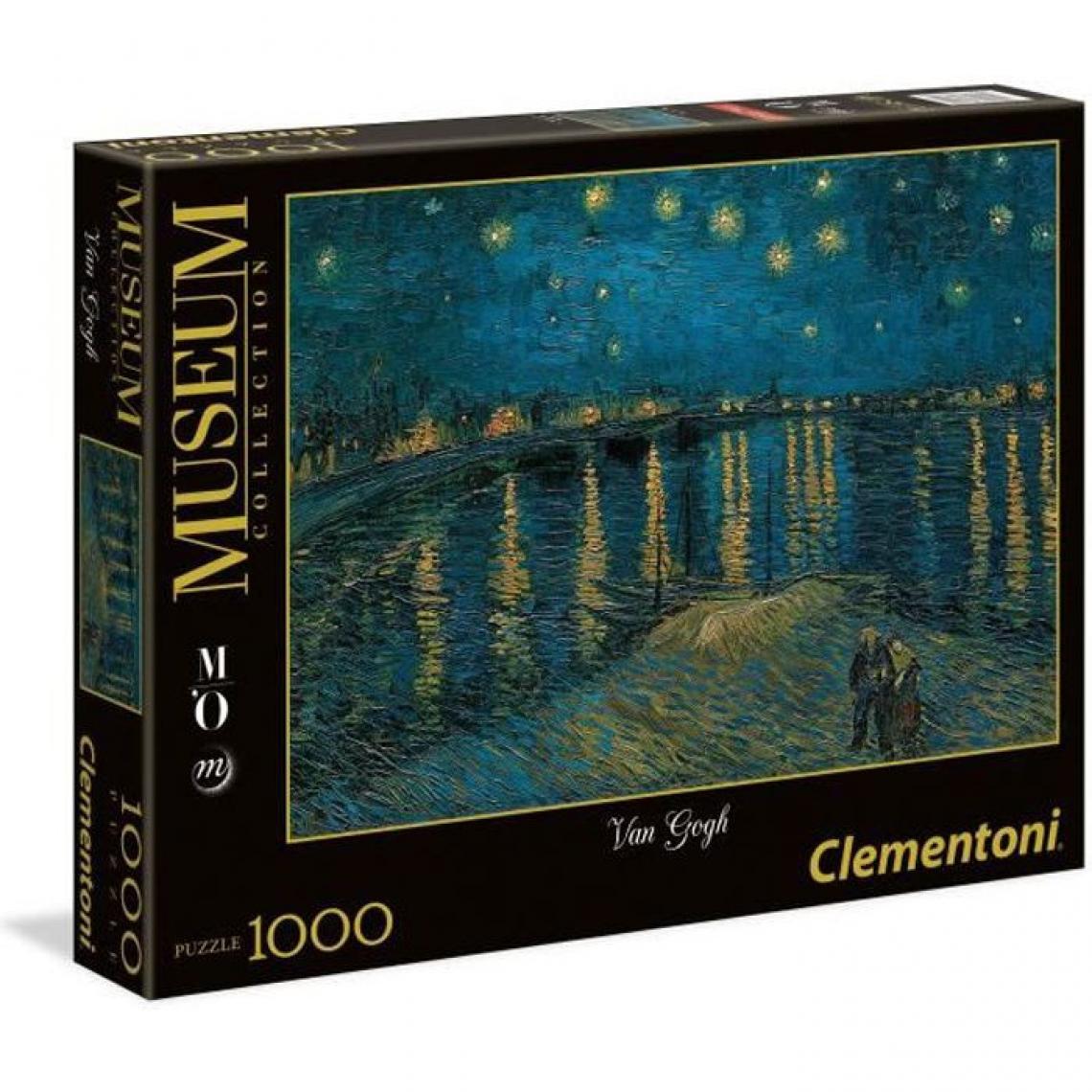 Clementoni - PUZZLE Collection Museum 1000 pieces - Van Gogh Nuit étoilée sur le Rhône - Animaux