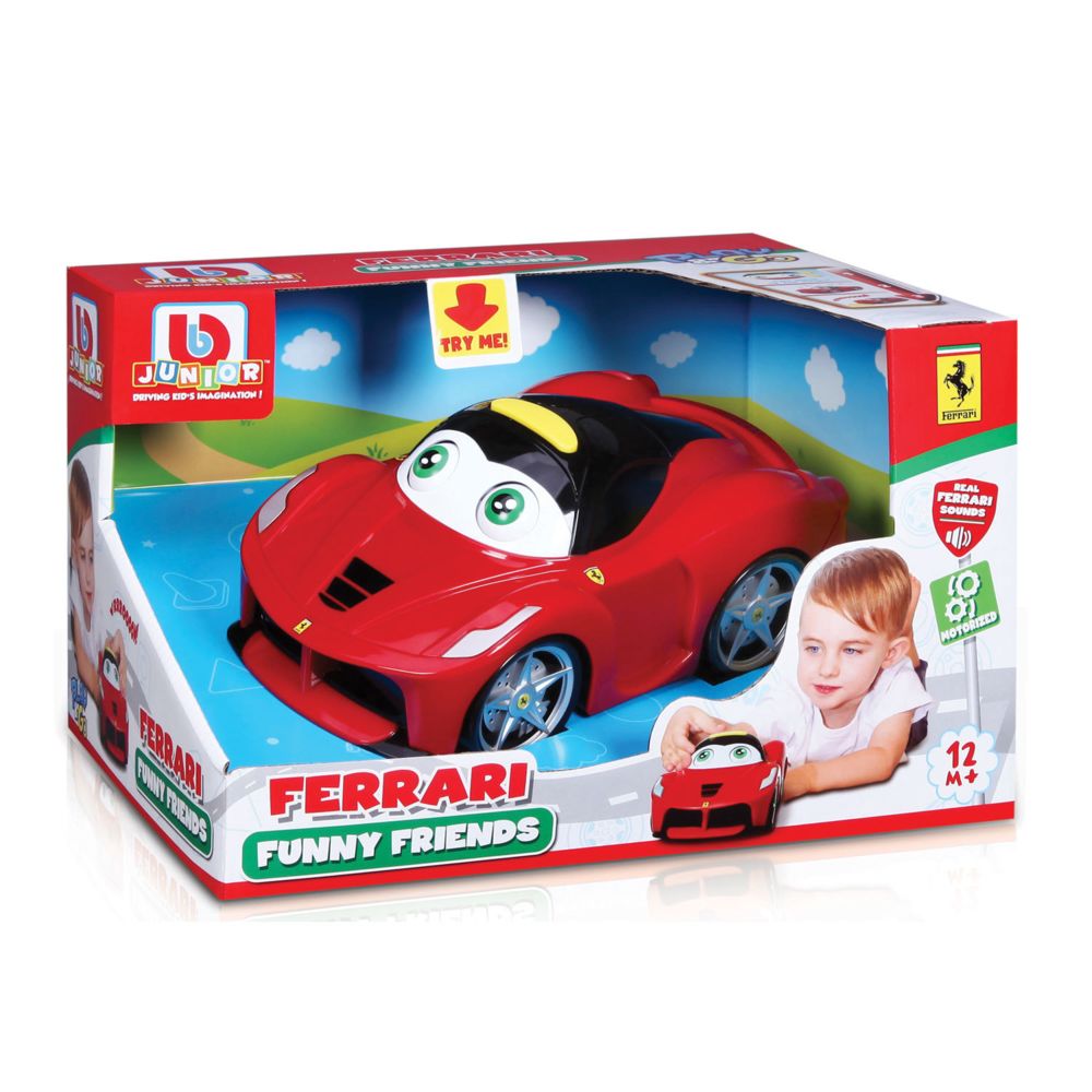 Bburago - Voiture motorisée junior Funny Friends : Ferrari - Jeux d'éveil