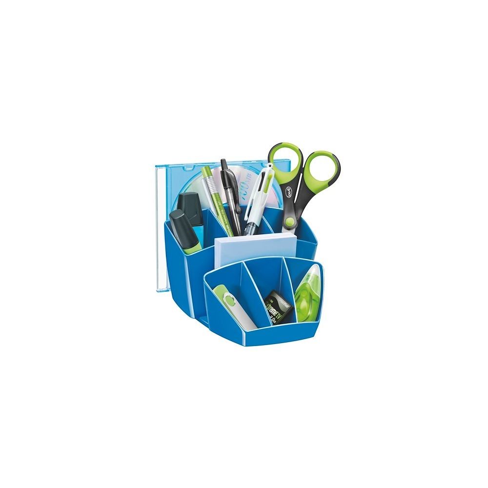 Cep - Multipots à crayons plastique Cep Gloss bleu - Accessoires Bureau