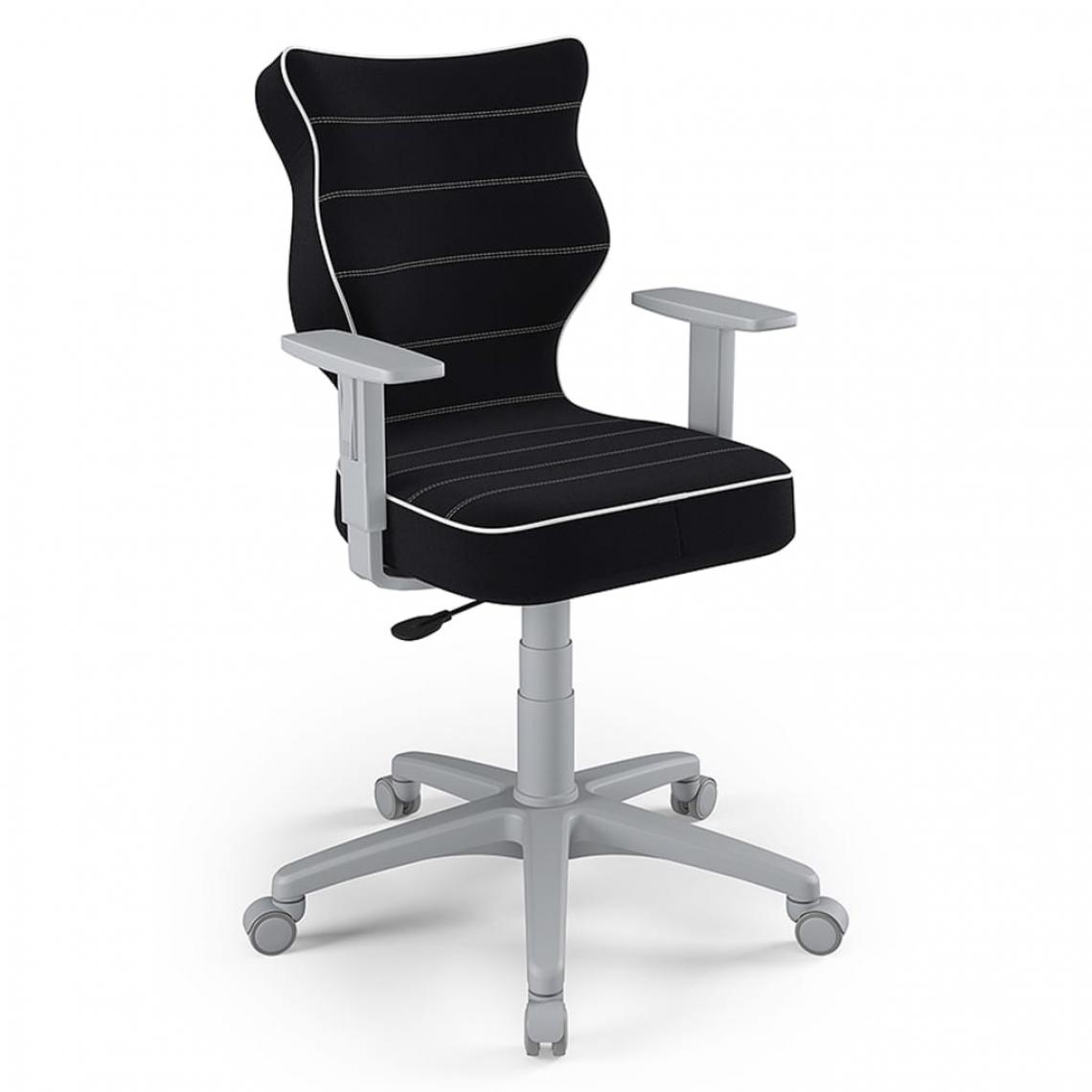 ENTELO - Entelo Chaise de bureau ergonomique enfants Duo JS01 Noir et gris - Bureaux