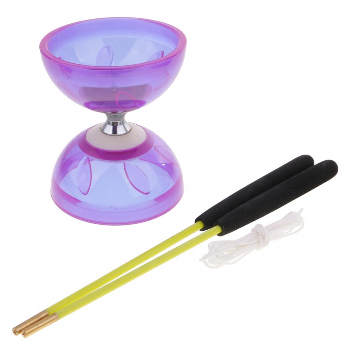 marque generique - Jouets à diabolo à jonglerie à triple palier avec ficelle 13 cm de diamètre violet - Jeux éducatifs