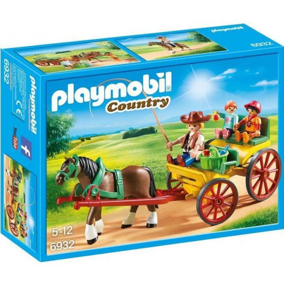 Playmobil - PLAYMOBIL 6932 - Country - Caleche avec Attelage - Playmobil