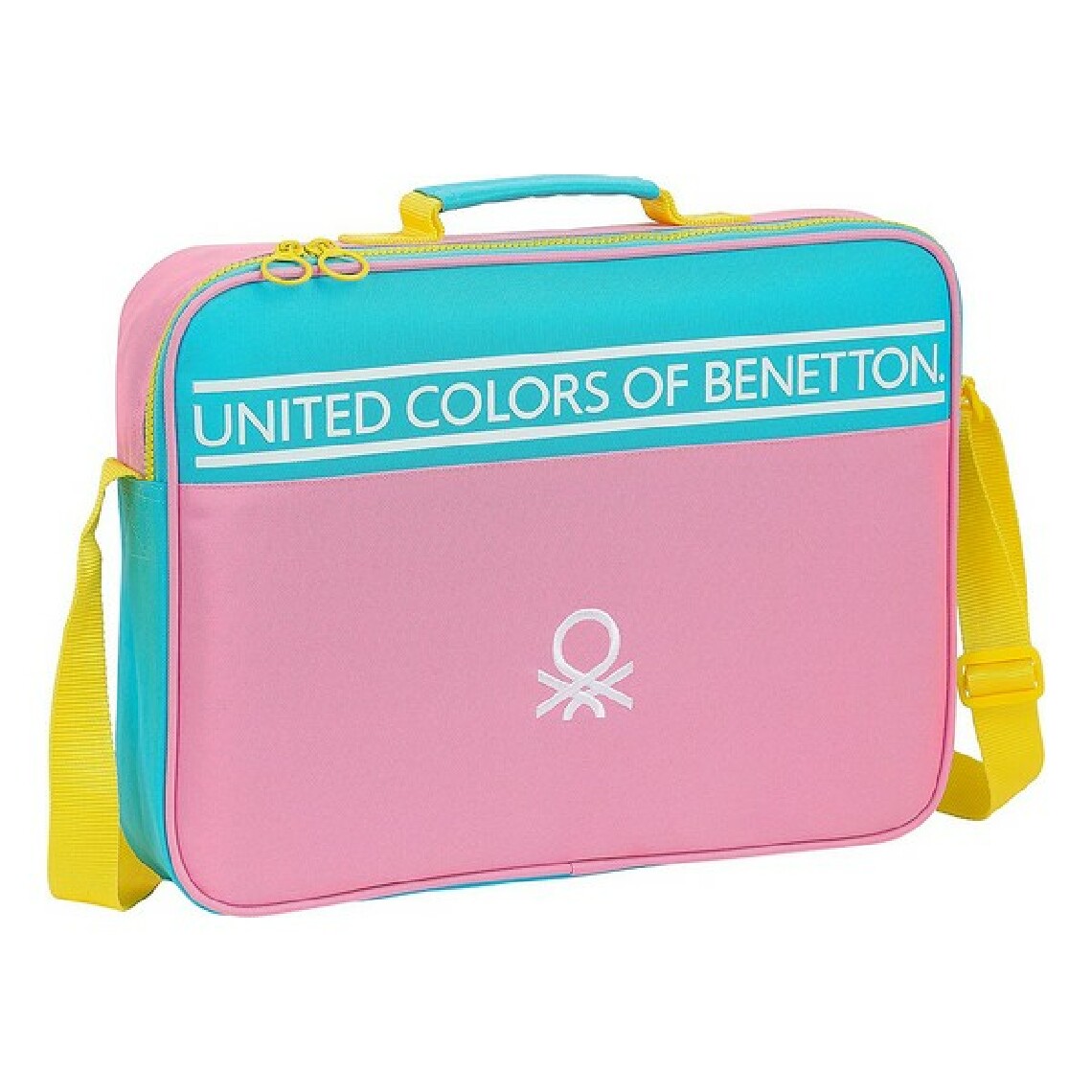 Benetton - Porte documents Benetton Color Block Jaune Rose Turquoise (6 L) - Accessoires Bureau