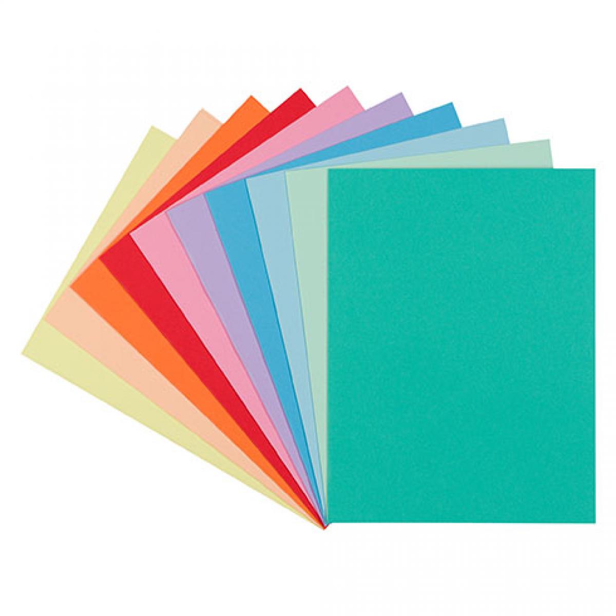 Exacompta - Chemise standard 160gr Clairefontaine 24 x 32 cm couleurs assorties - Paquet de 100 - Accessoires Bureau