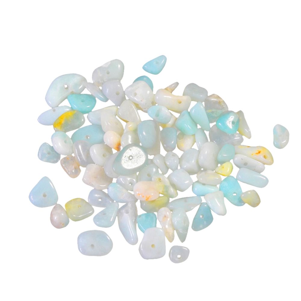 marque generique - 20g pierres naturelles perles lâches bijoux bricolage conclusions 5 # aigue-marine - Perles
