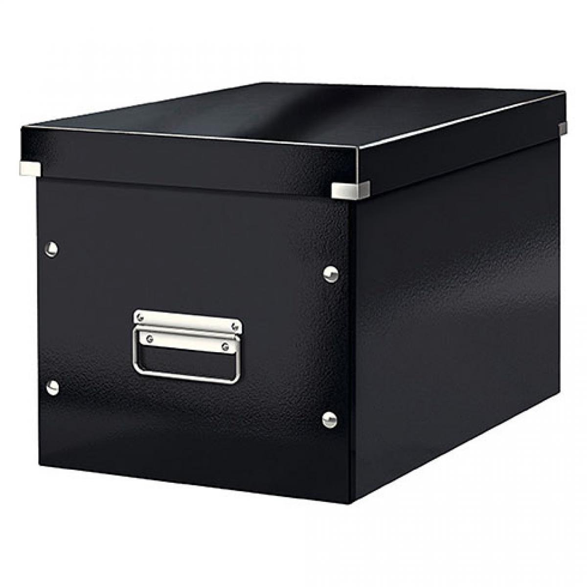 Leitz - Boîte de rangement carton Leitz Click & Store Wow Cube Format L noire - Accessoires Bureau