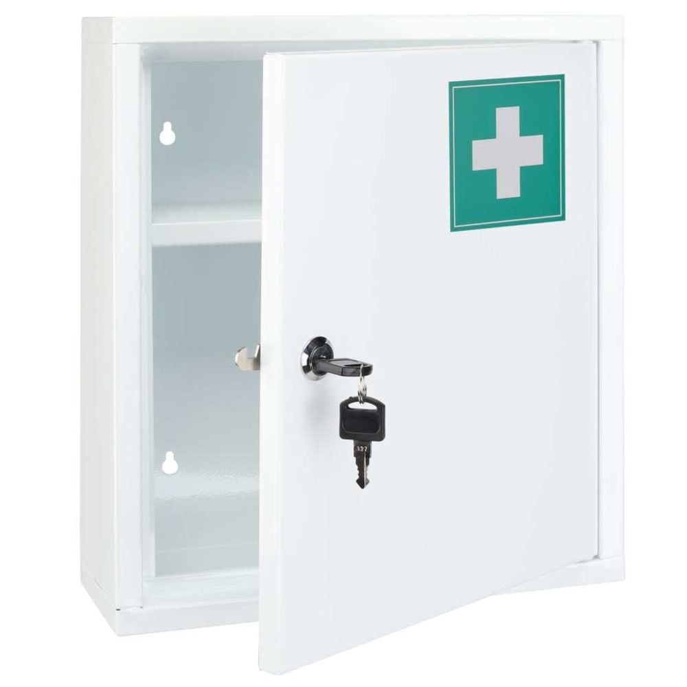 Icaverne - Inedit Accessoires de salle de bain collection Thimphou HI Armoire à pharmacie 31,5x10x36 cm Acier - Armoires à clés