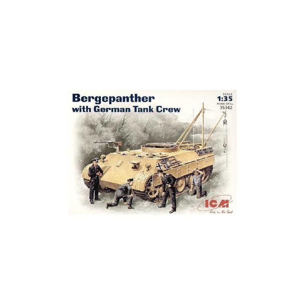 Icm - Maquette Char Bergepanther With German Tank Crew - Chars