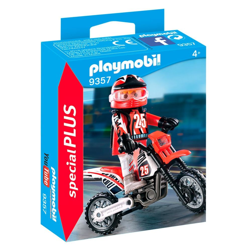 Playmobil - PLAYMOBIL 9357 - Action - Pilote de motocross - Playmobil