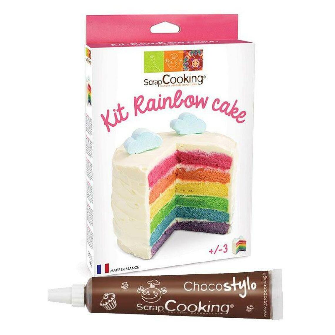Scrapcooking - Kit Rainbow Cake + 1 Stylo chocolat offert - Kits créatifs