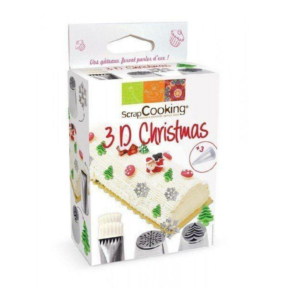 Scrapcooking - Kit de douilles à pâtisserie 3D - Edition Noël - Kits créatifs