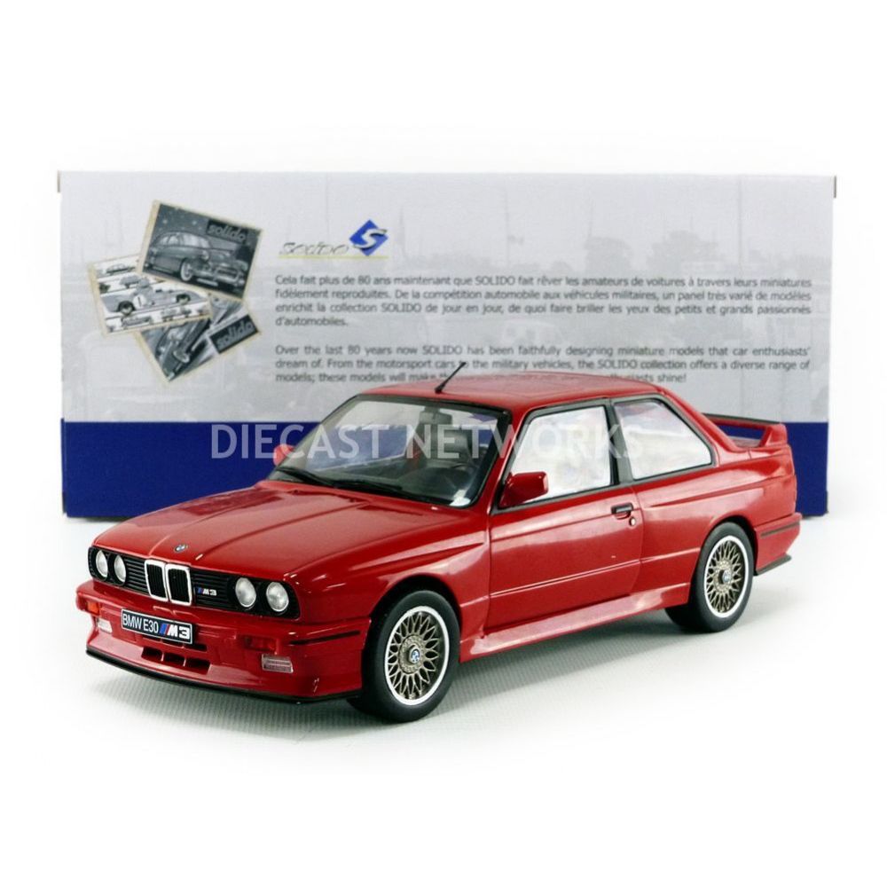 Solido - BMW E30 M3 RED, 1990, 1/18ème - S1801502 - Voitures