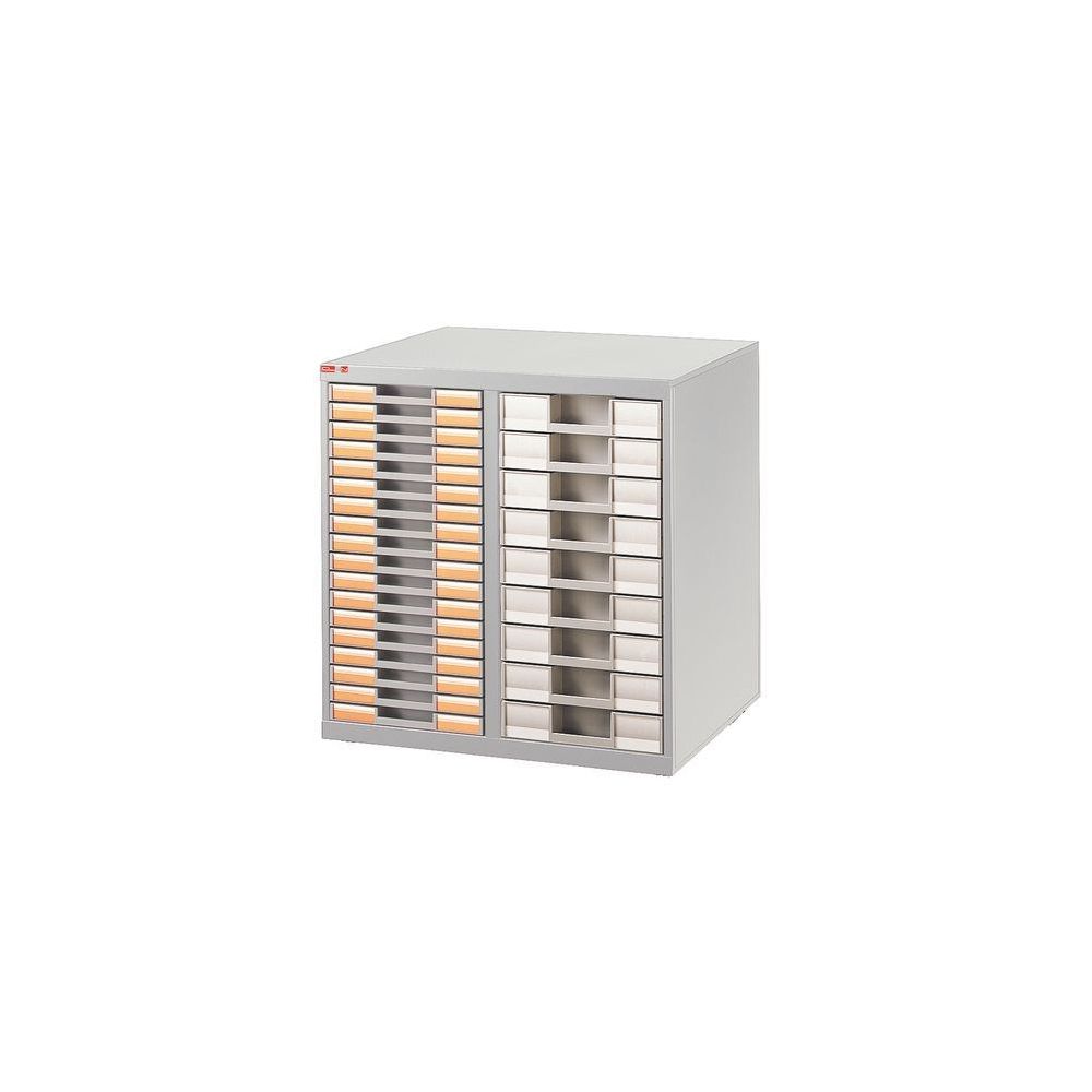 Clen - Pack module de proximité gris 2 colonnes + 27 tiroirs Gamme Clen - Bureaux