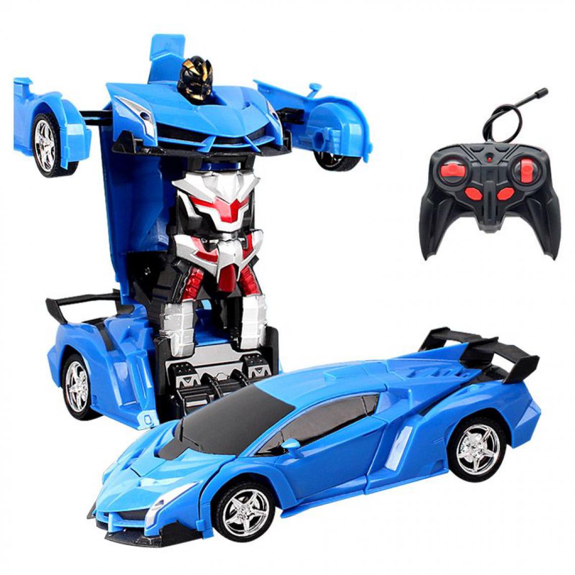 Generic - Voiture telecommandée  Luckcity  Robot Transformer, 23*9.5*5.5 cm - Bleu - Véhicule électrique pour enfant