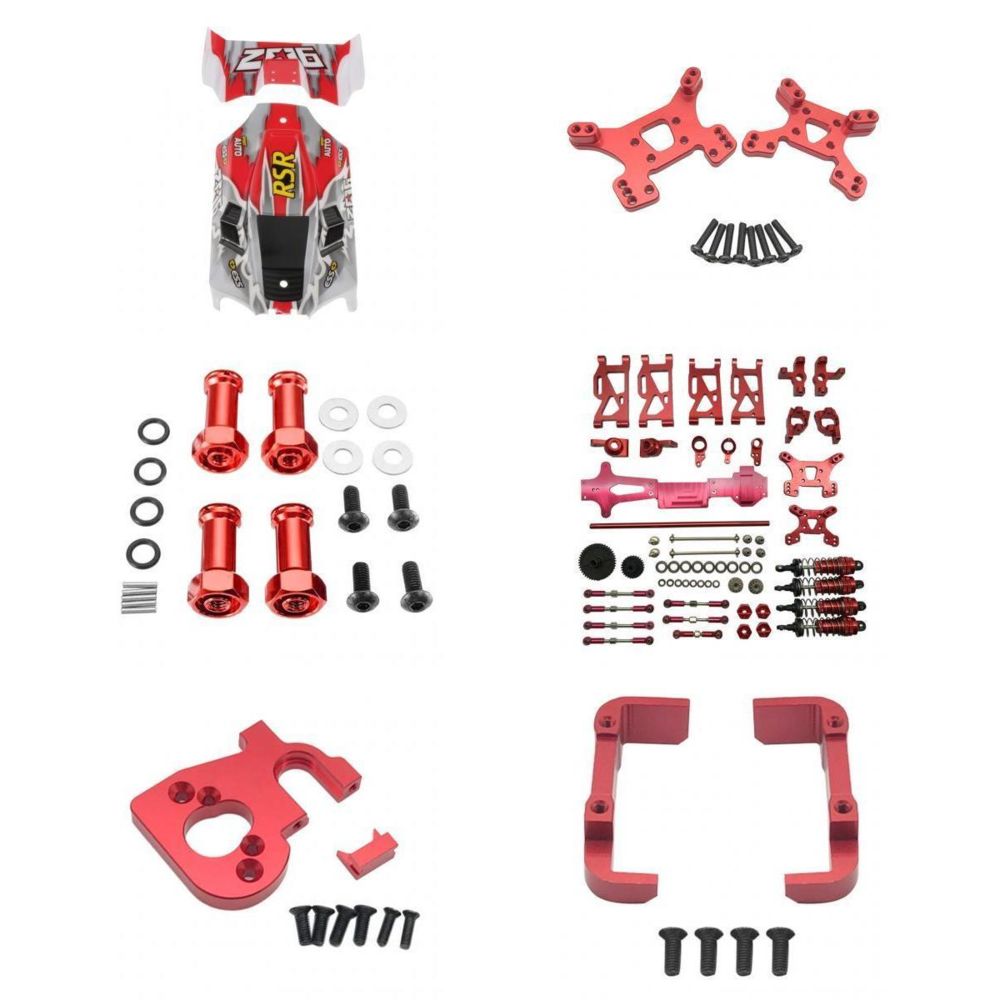 marque generique - Kits De Pièces Métalliques Pour WLtoys 144001 RC Buggy Accs Motor Mount Motor Gear - Accessoires et pièces