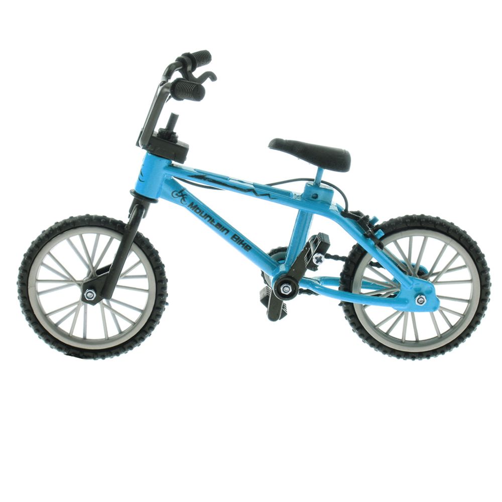 marque generique - 1:24 mini alliage doigt vélo vélo moulé sous pression modèle bureau gadget jouet bleu # 2 - Motos