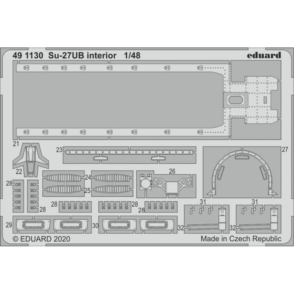 Eduard - Su-27UB interior for Kitty Hawk - 1:48e - Eduard Accessories - Accessoires et pièces