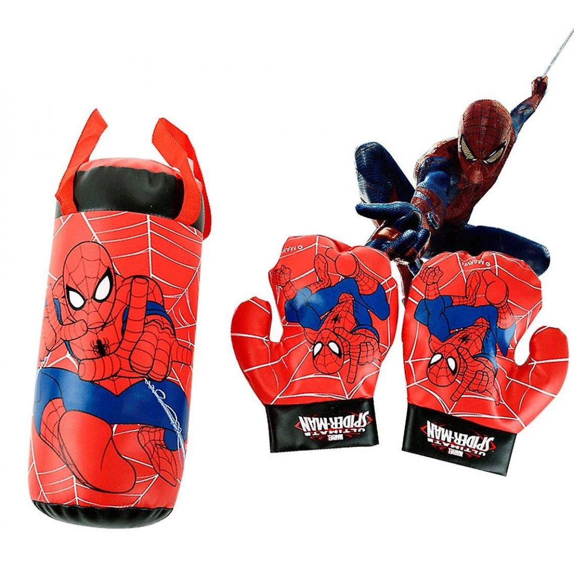 Universal - Spiderman gant sac de sable ensemble peluche peluche enfant sport boxe(Rouge) - Doudous