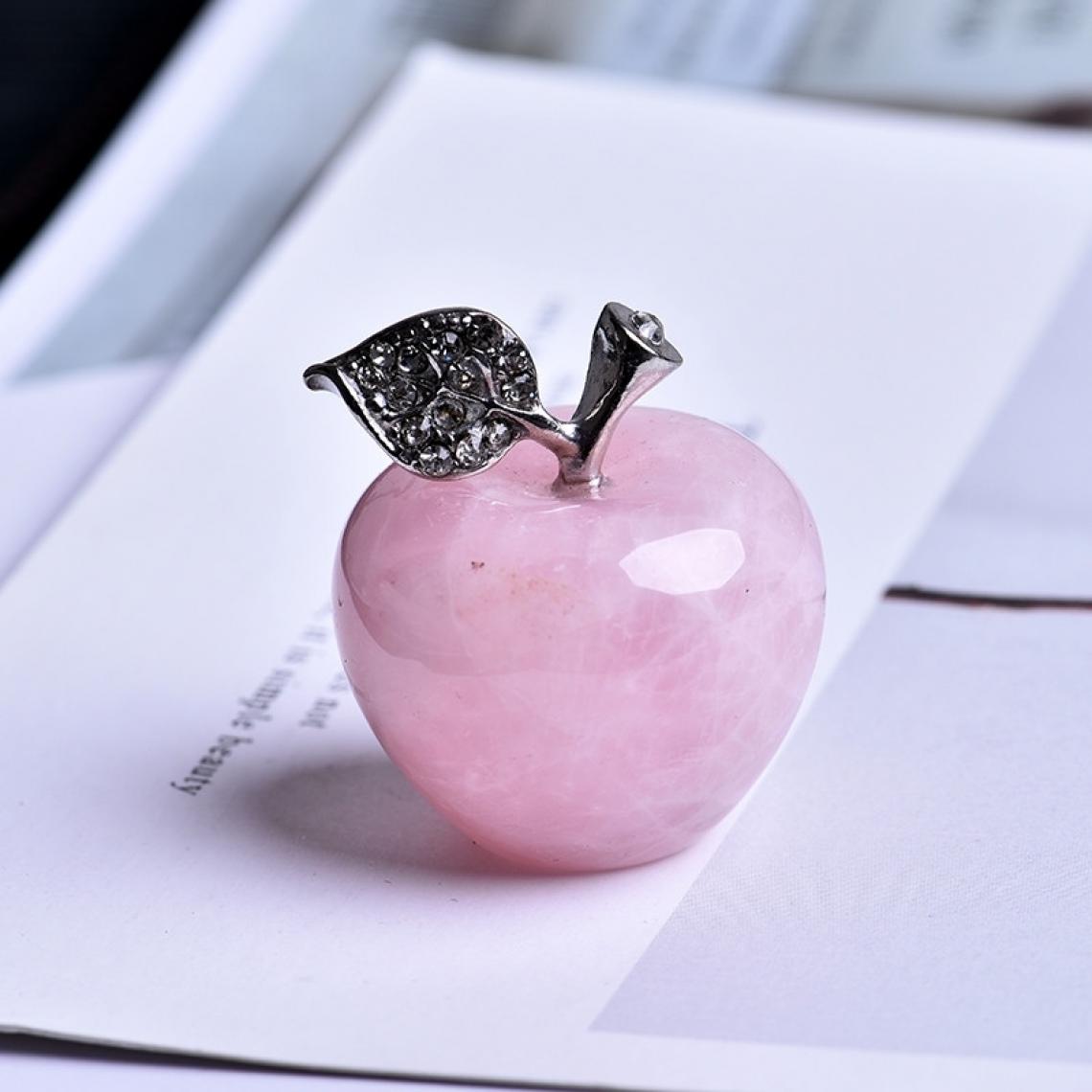 Wewoo - Naturel Rose Quartz Pomme Peut être Utilisé Pour Couple Décorations Décoration Chambre DIY Cadeau - Dessin et peinture