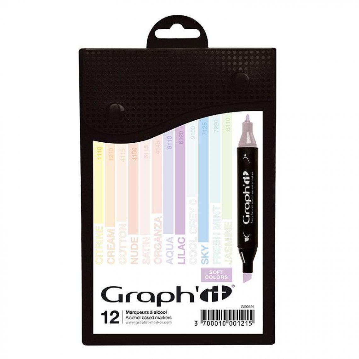 Graph It - Set 12 marqueurs Graph'It - Soft colors - Accessoires Bureau