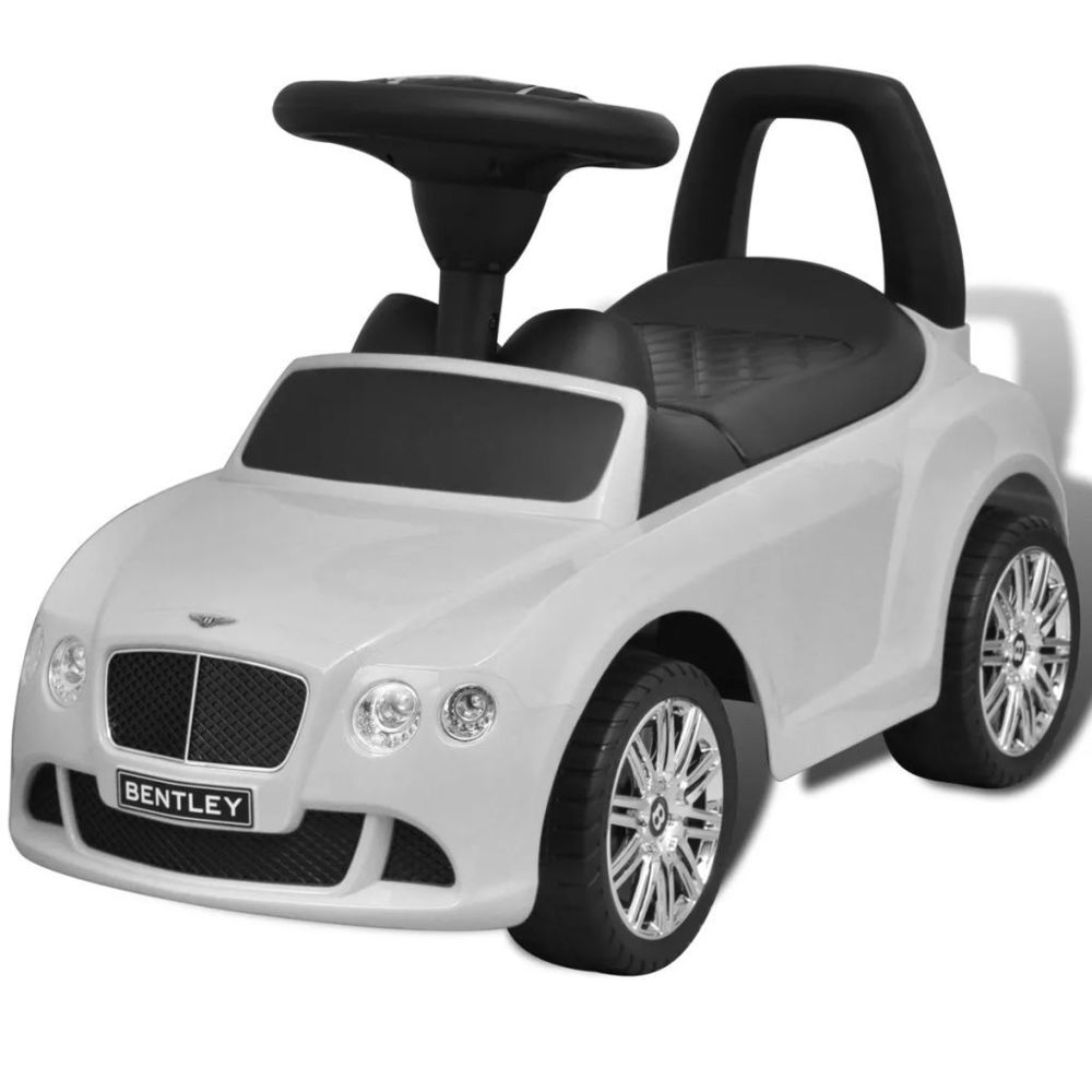 marque generique - Chic Jeux de conduite gamme Tirana Bentley Pousse-pied Voiture enfant blanc - Voitures