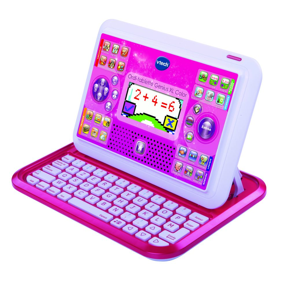 Vtech - Ordi-tablette Genius XL Color rose - Jouet électronique enfant