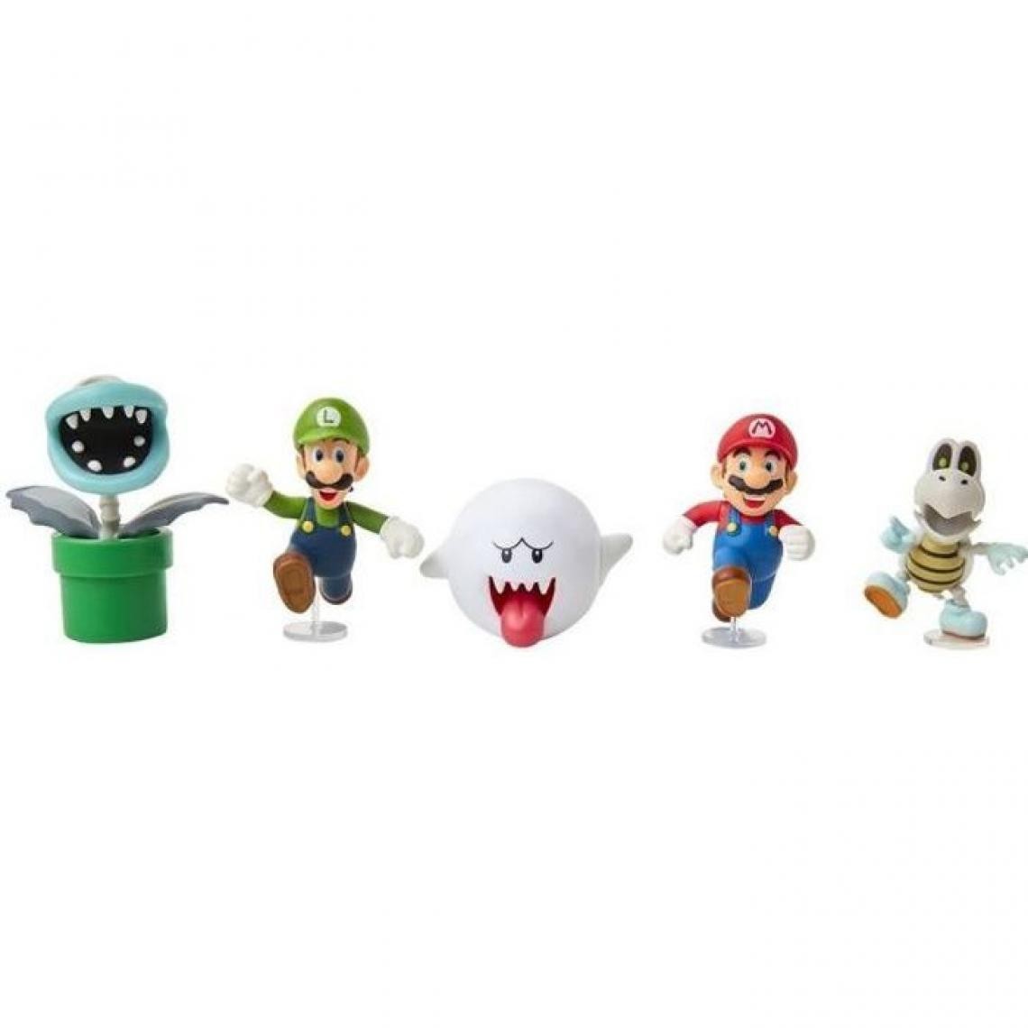 Jakks Pacific - Pack de 5 Figurines - JAKKS PACIFIC - Super Mario Bros : Mario Boo! - 10 cm - Mangas