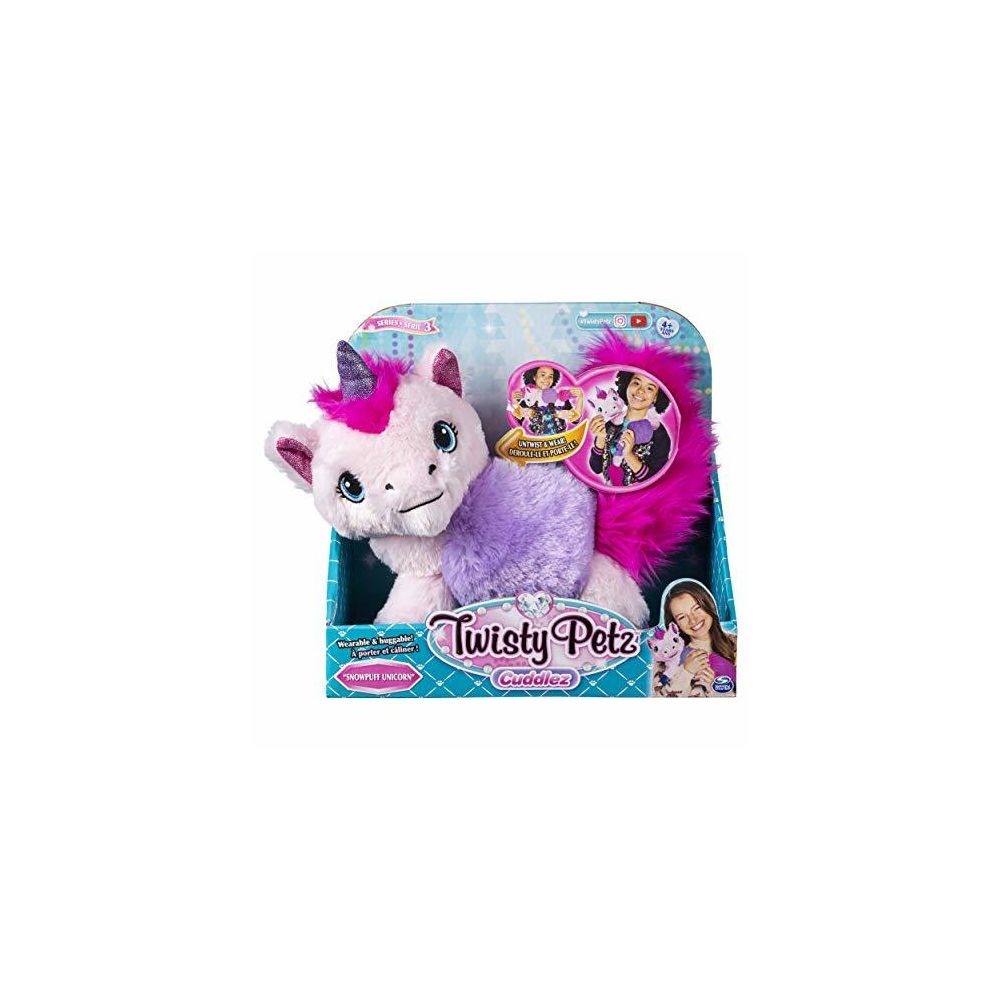 Twisty Petz - Twisty Petz cuddlez Snowpuff Unicorn Transforming collectible Plush for Kids Aged 4 & Up - Carte à collectionner