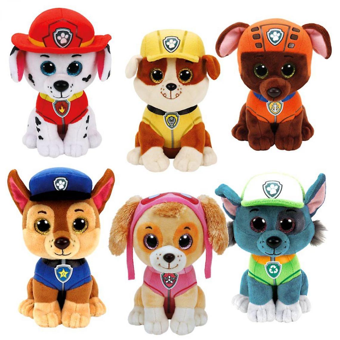 Universal - Ty Erbsenstation Glubschi Paw Patrol Marshall 15cm Dog Plush Toy(Rouge) - Animaux