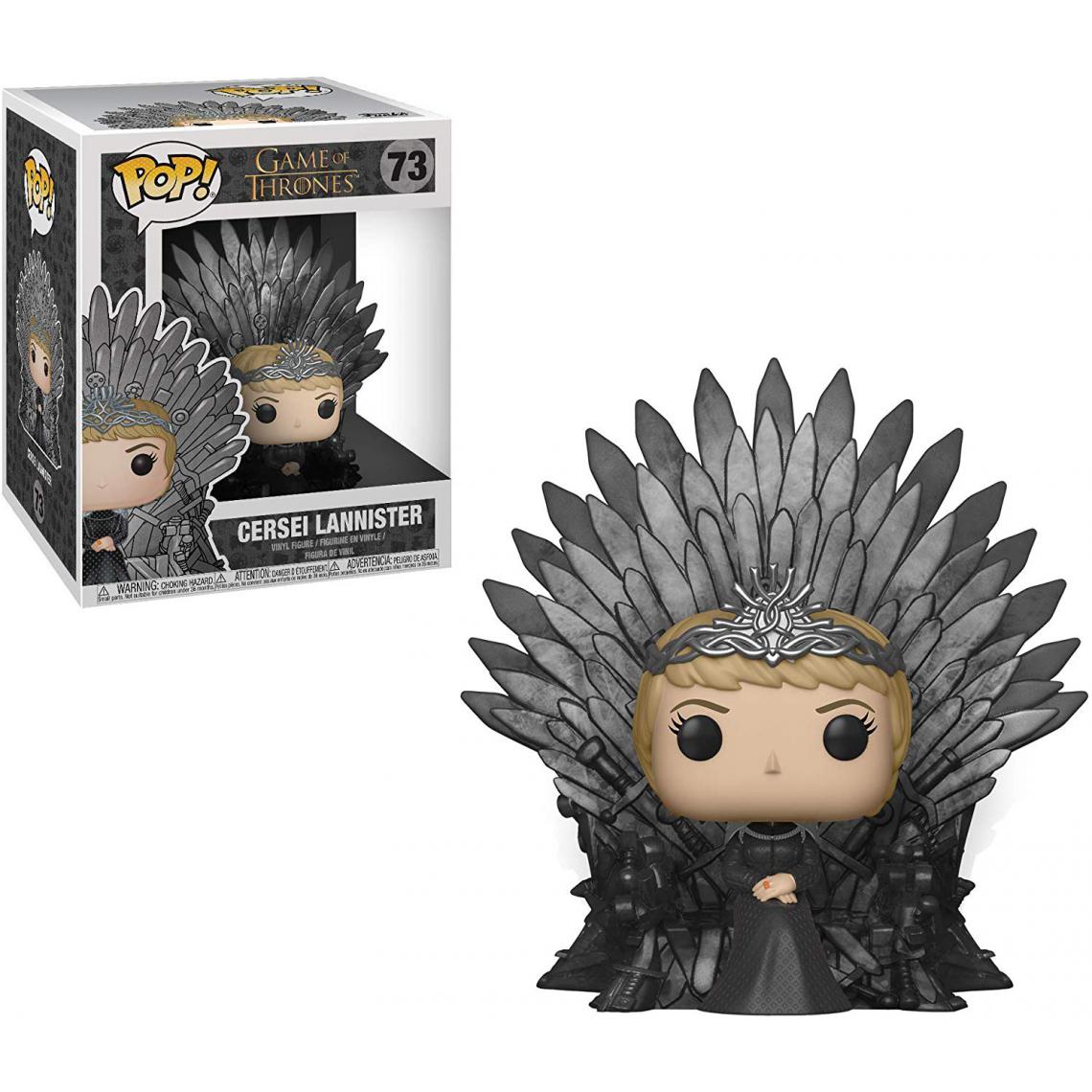 Funko - Figurine Funko Pop! Deluxe: Game Of Thrones S10 - Cersei Lannister Assis sur le trone de Fer - Films et séries