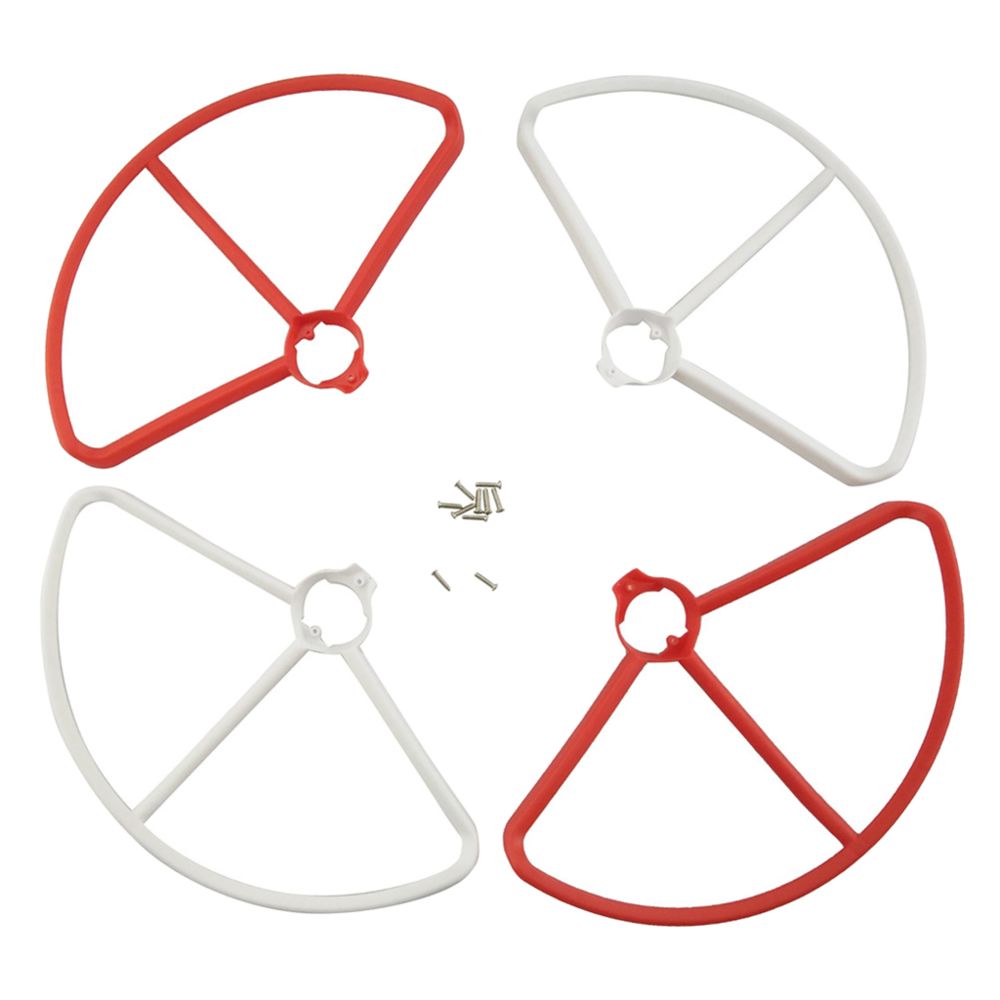 marque generique - protecteur de hélice protecteur pour mjx b2c b2w bugs2 avion à quatre axes rouge + blanc - Accessoires et pièces