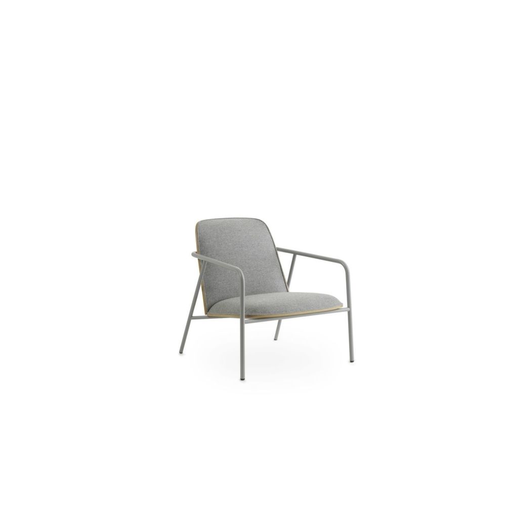 Normann Copenhagen - Chaise Lounge Pad - Acier gris - NormannCopenhagenStahl - sans appui-tête - Brandy (cuir) - Bureaux
