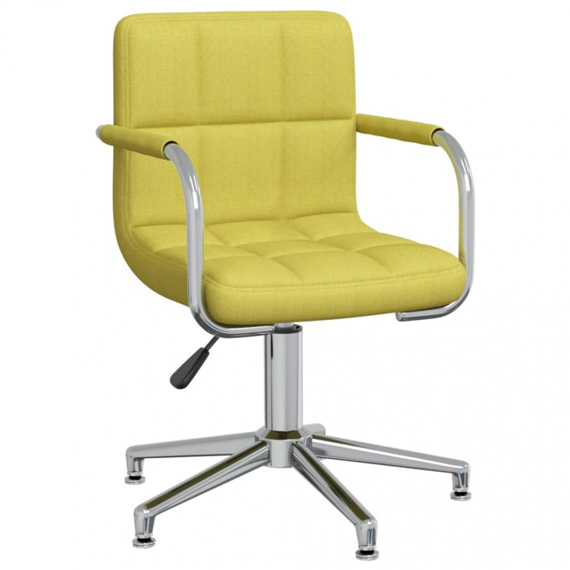 Vidaxl - vidaXL Chaise pivotante de bureau Vert Tissu - Bureaux