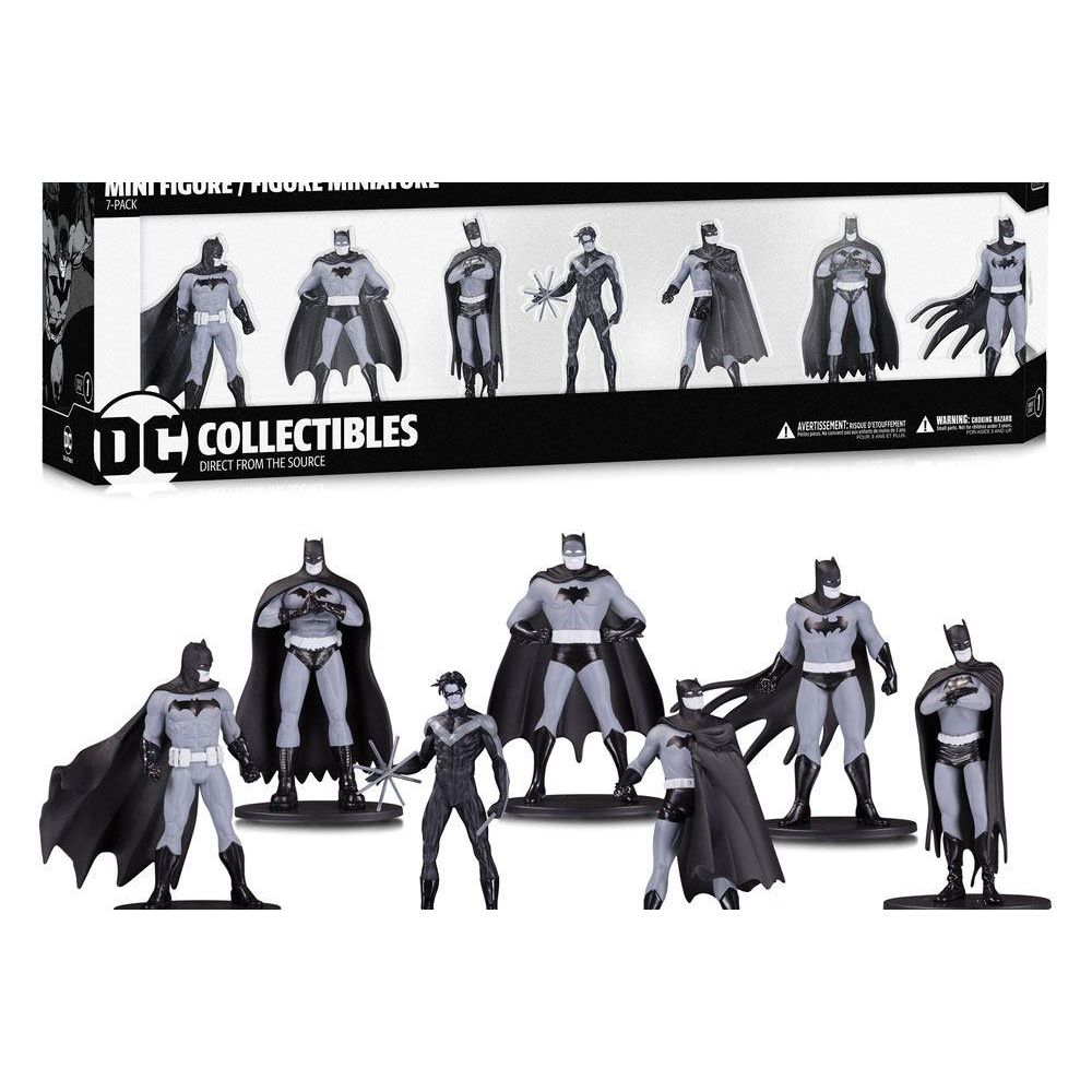 Gamesland - BATMAN - Black & White Pack 7 Figurines PVC Box Set 1 - 10cm - Films et séries