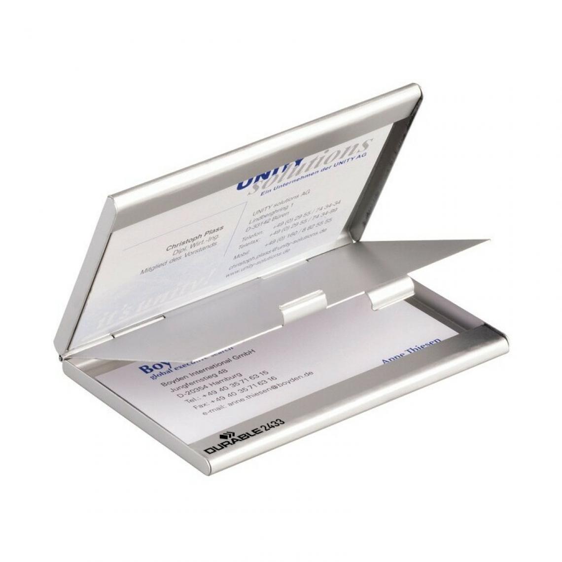 Durable - DURABLE Etui pour cartes de visite BUSINESS CARD BOX DUO () - Accessoires Bureau