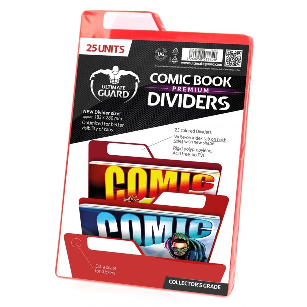 Ultimate Guard - Ultimate Guard - 25 intercalaires pour Comics Premium Comic Book Dividers Rouge - Jeux de cartes