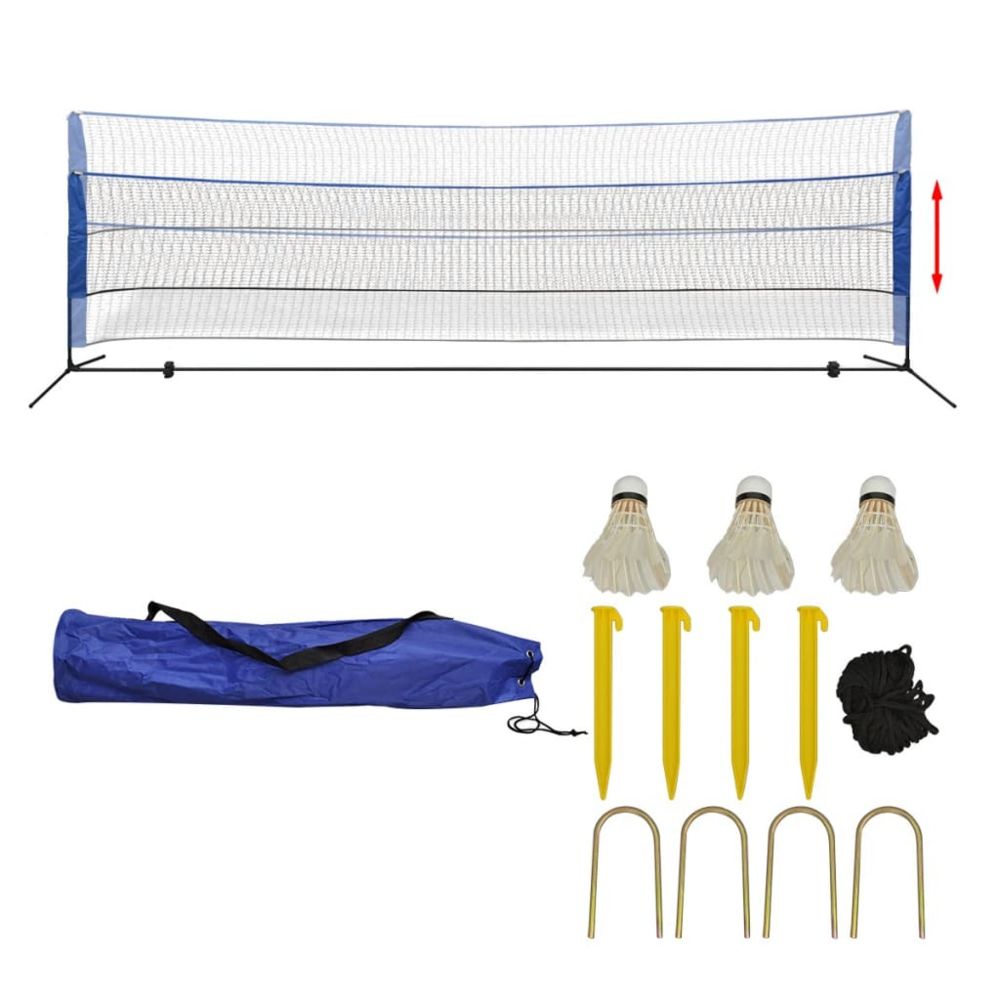 Vidaxl - vidaXL Filet de badminton avec volants 500 x 155 cm - Jeux de balles