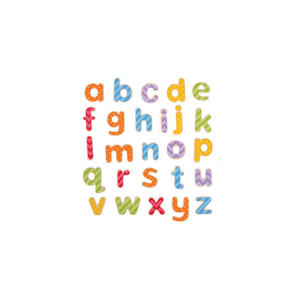 Bigjigs Toys - Bigjigs Toys Educational Wooden Magnetic Letters - Lowercase Multicolored - Jeux d'éveil
