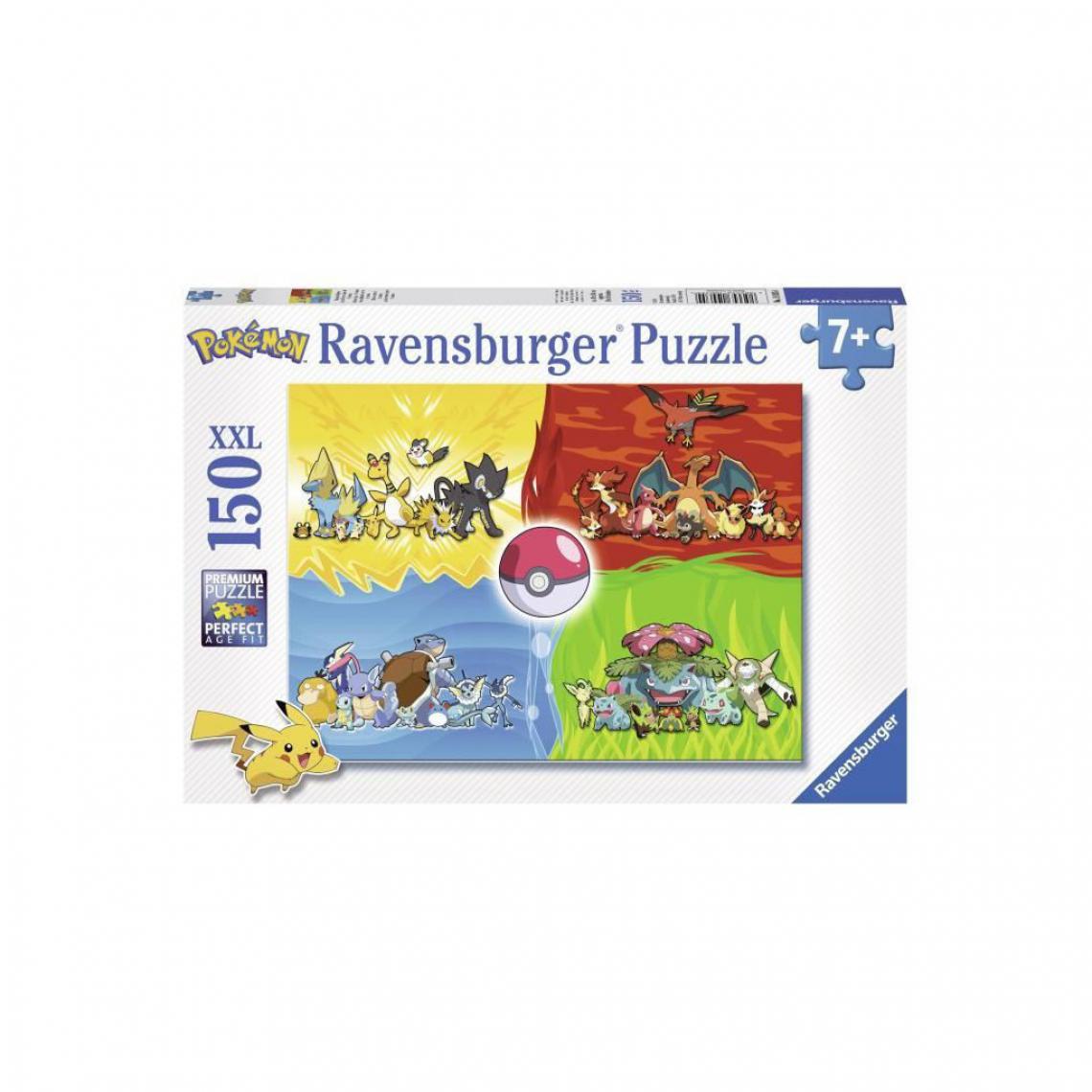 Ravensburger - Puzzle XXL 150p Les differents types de Pokemon - Animaux