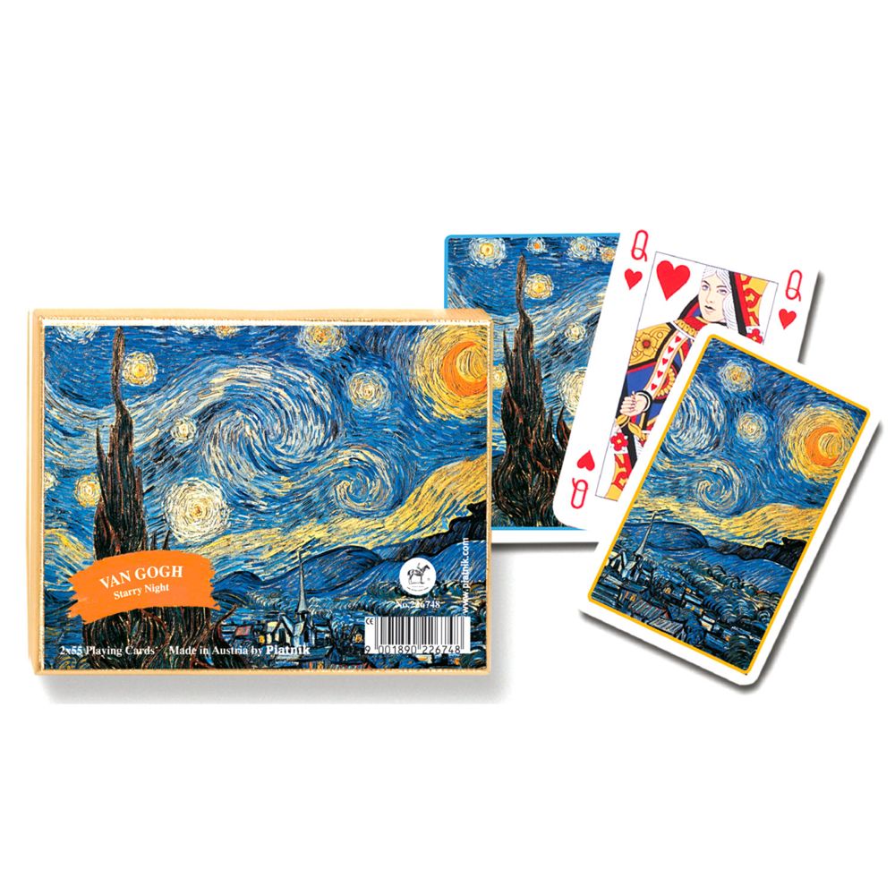 Piatnik - Jeu de cartes : Van Gogh : Nuit étoilée 2 x 55 cartes - Jeux de cartes