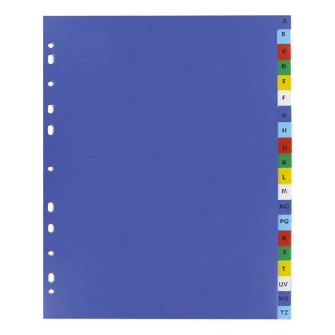 Elba - Intercalaire alphabétique multicolore A4+ Elba plastique 20 onglets - 1 jeu - Accessoires Bureau