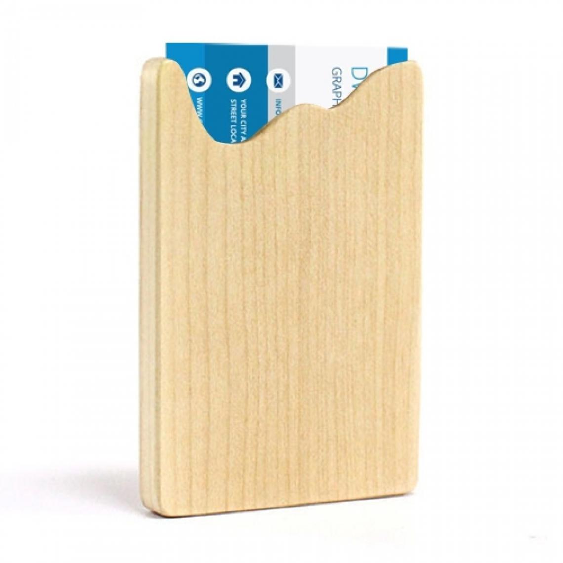Wewoo - Support Holder voiture Porte-cartes d'ouverture en bois d'affaires avec d'identité - Accessoires Bureau