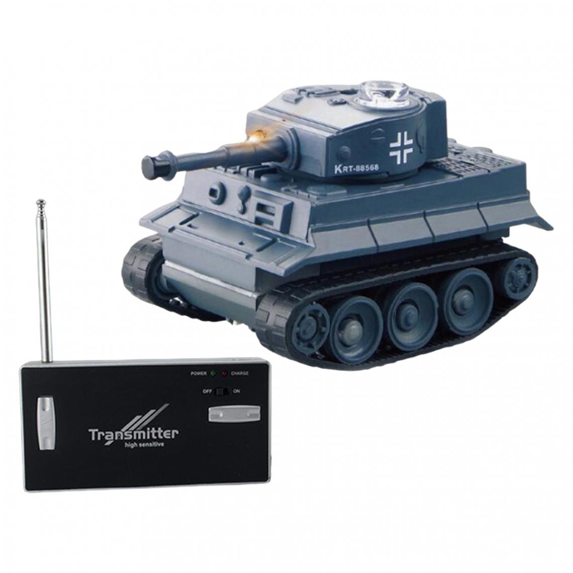marque generique - Mini RC Battle Tank Crawler Avec Télécommande Jouets Enfants Garçons Cadeaux Gris - Voitures