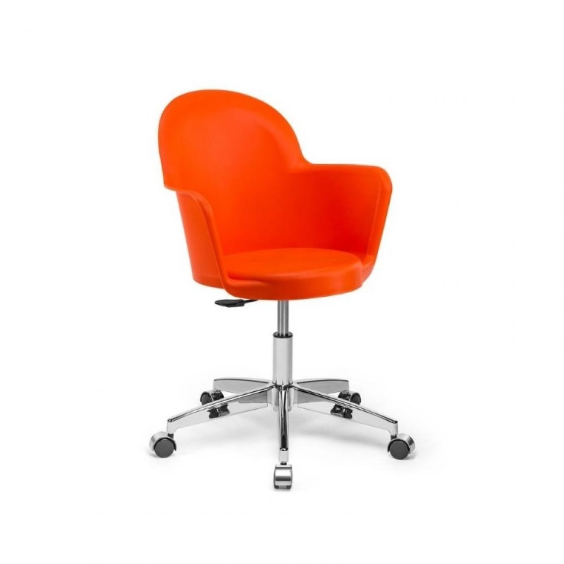 Webmarketpoint - Fauteuil de bureau orange avec base chromée Gora cm 60x78xh.88 - Bureaux