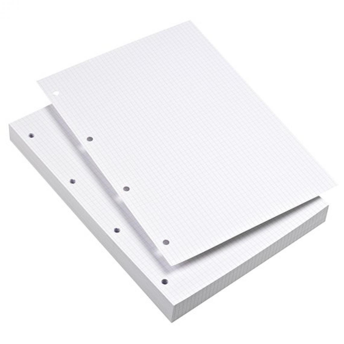 Oxford - Fiche bristol 210 x 297 mm blanc quadrillé 5 x 5 perforé 9 trous - Boîte de 100 - Accessoires Bureau