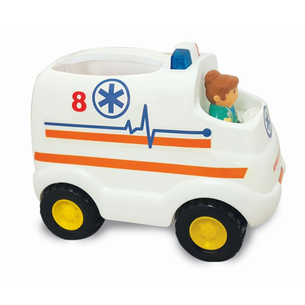 Milly Mally - Ambulance avec accessoires médicales bébé enfant 12m+ | Multicolore - Véhicule à pédales