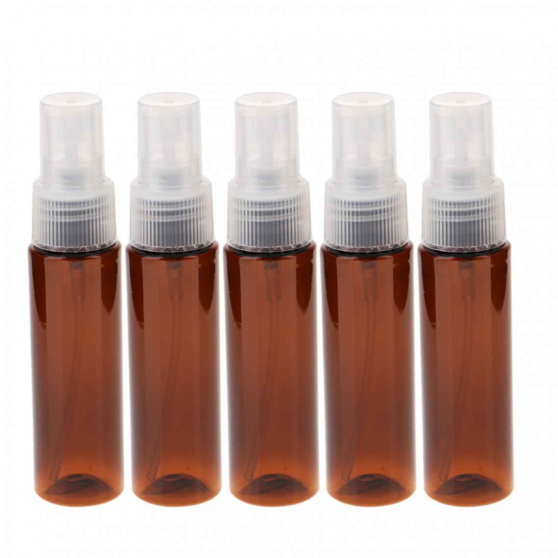 marque generique - 5pcs 30ml en plastique fine brume parfum lotion vaporisateur flacon recharge voyage marron - Maquillage et coiffure
