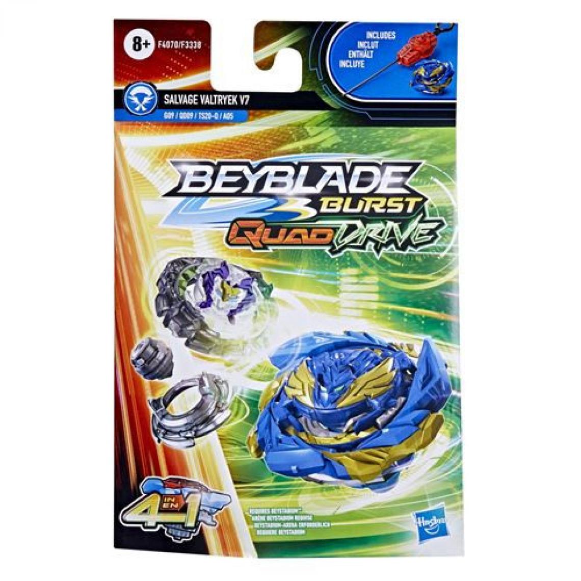 Beyblade - Toupie et lanceur Beyblade Burst QuadDrive Salvage Valtryek V7 - Animaux