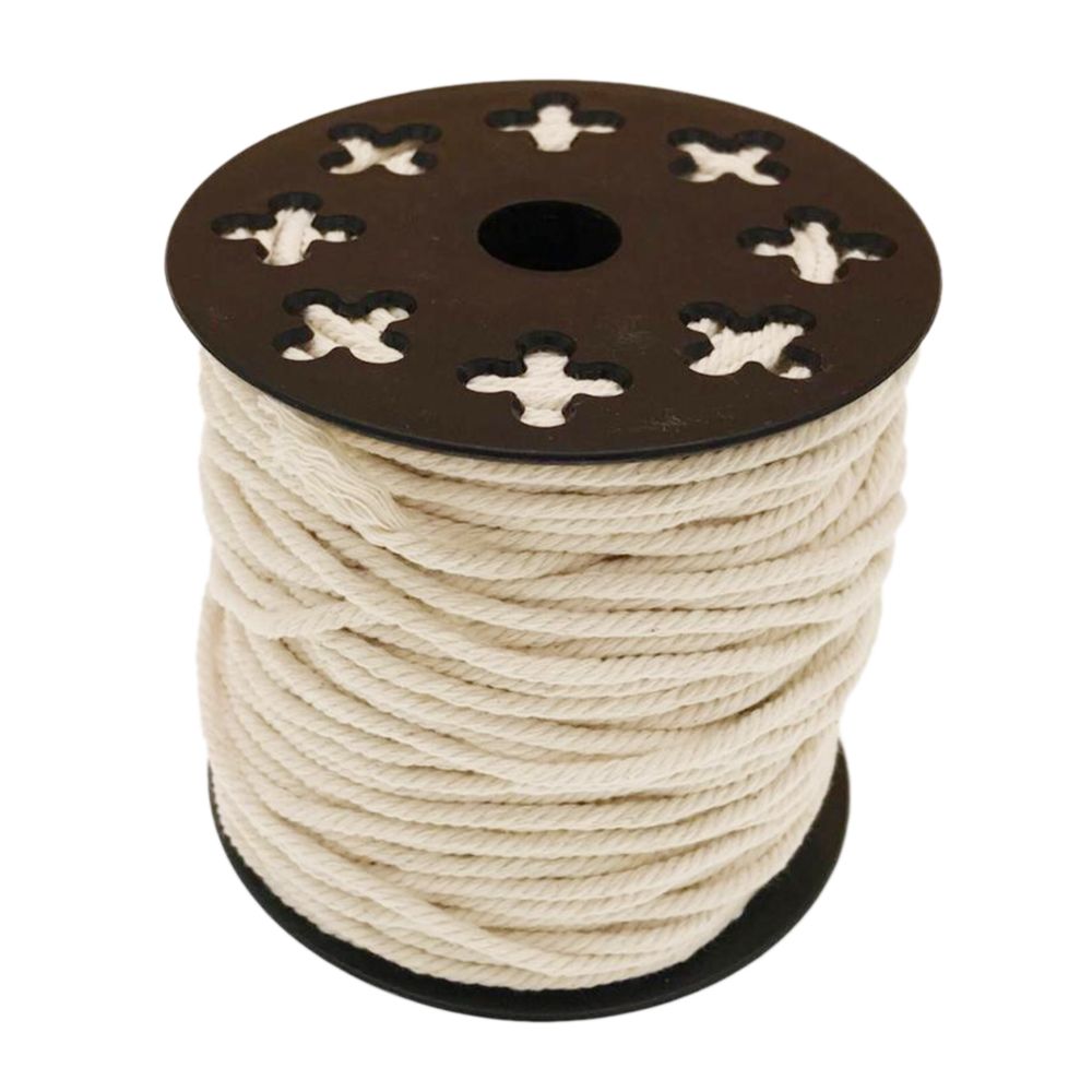 marque generique - 1 rouleau de corde de coton naturel tressé cordons torsadés ficelles crues blanc brut 60m - Perles